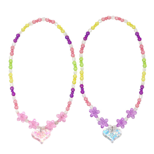 Pink Poppy - BFF Rainbow Heart Necklace Set