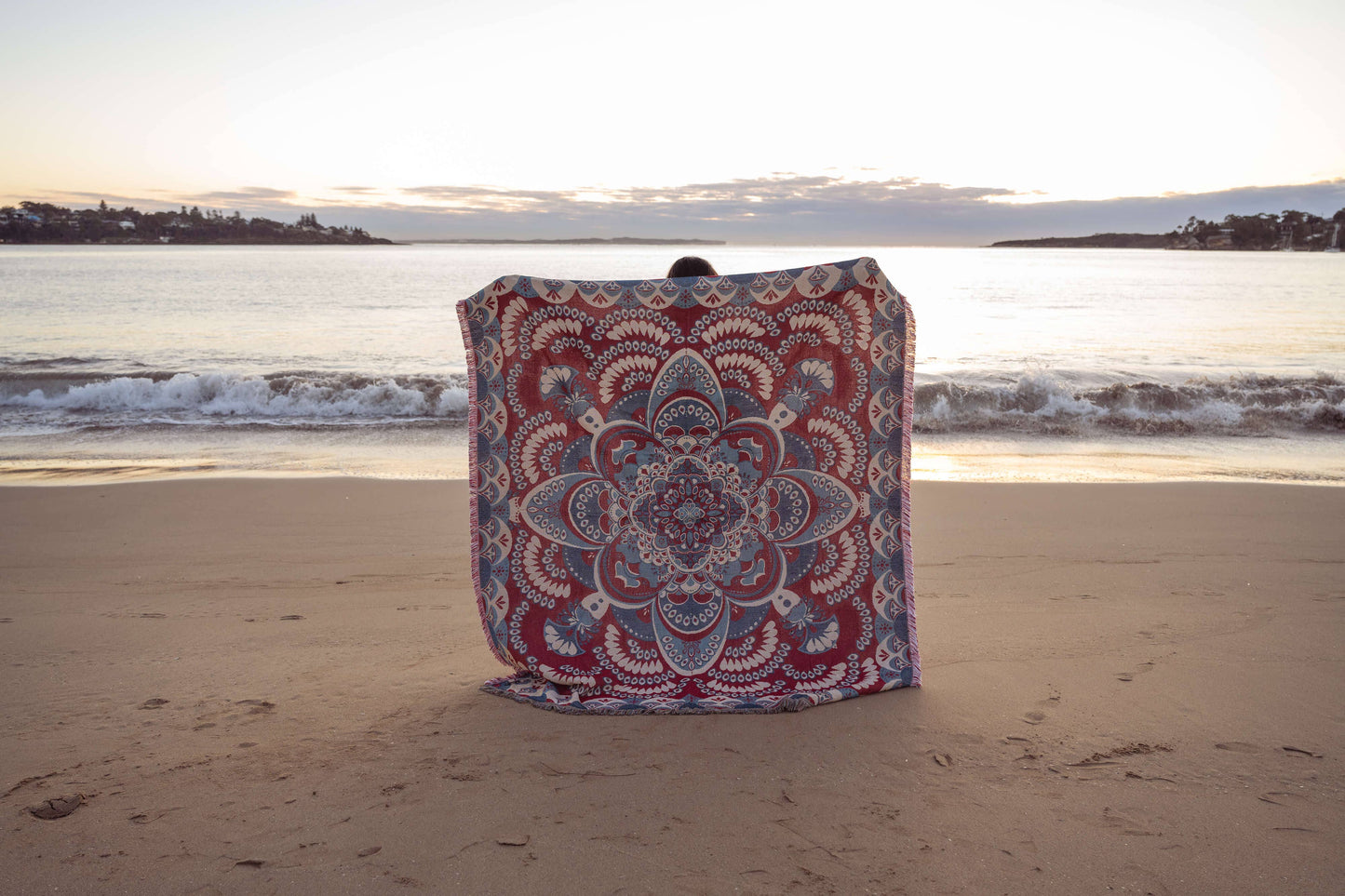 HENDEER - 'You'll Be Mine' Woven Picnic Rug/Throw: Large 170x200cm