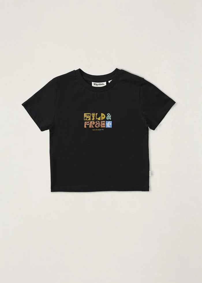 Kids Wild and Free SS T-Shirt - Vintage Black