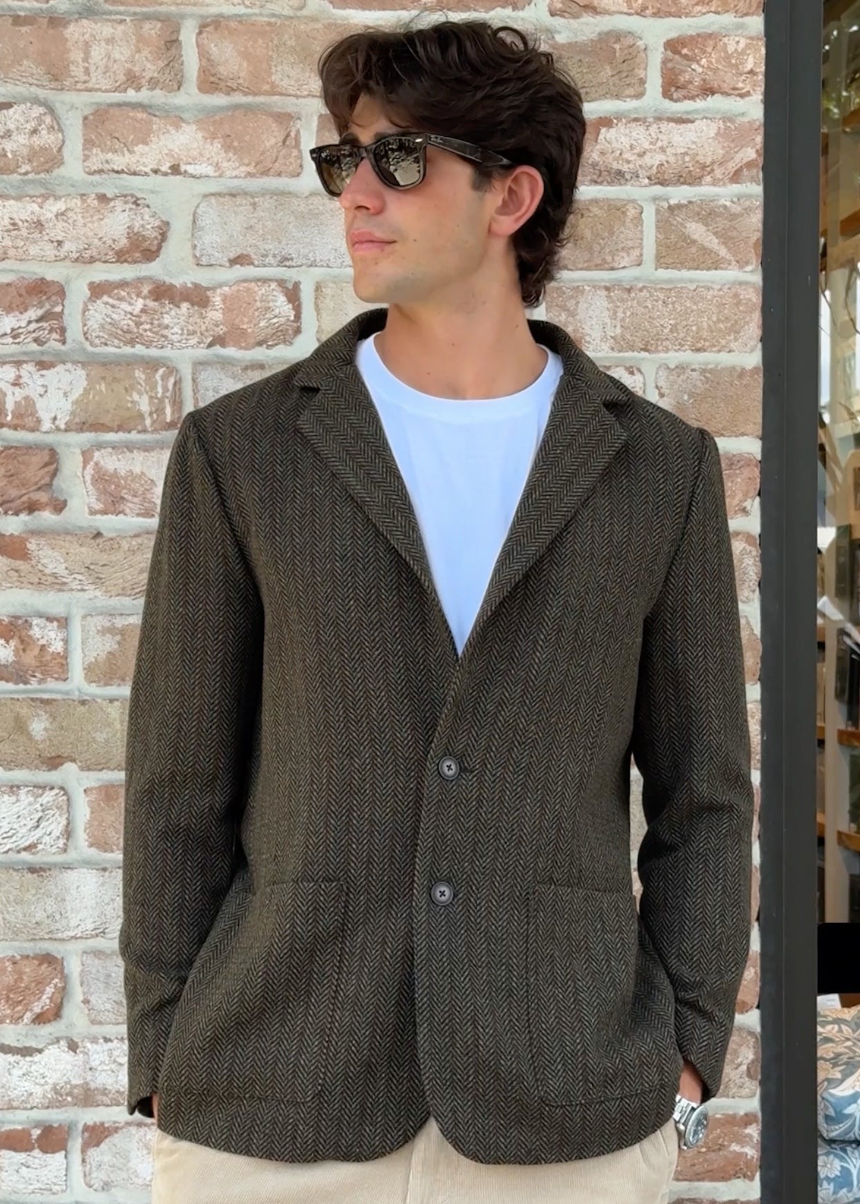 Carlton Blazer - Brown Herringbone