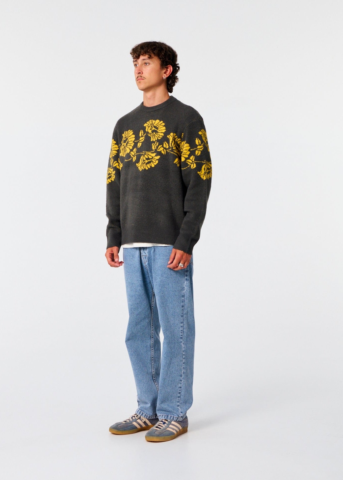 Peace Flower Crew Knit - Phantom - photo 2