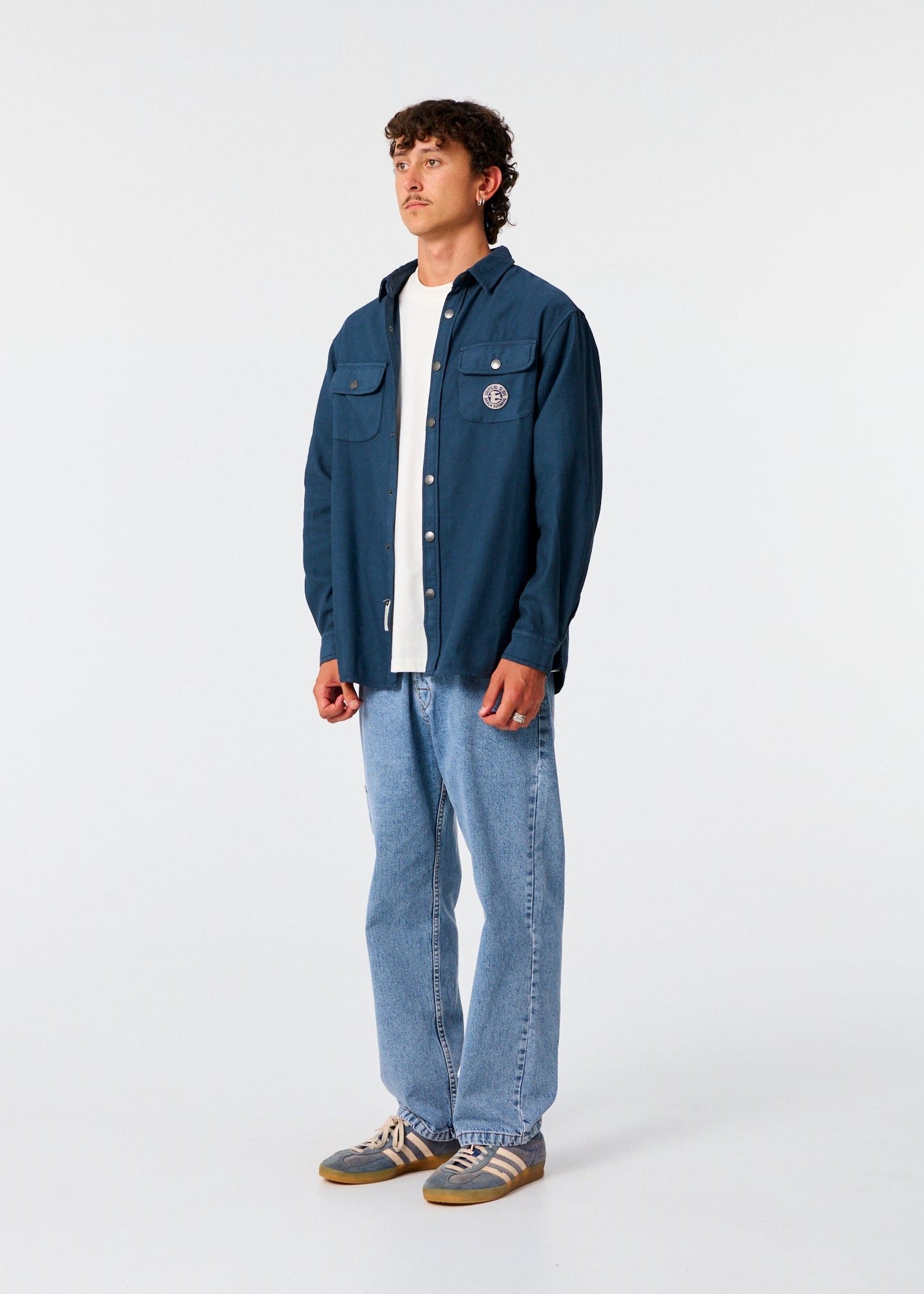 Sun Cured Overshirt - Worker Blue - photo 2