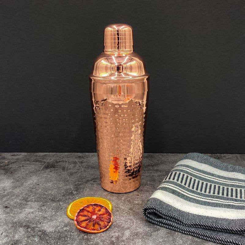 CLINQ - Hammered Copper Cocktail Shaker