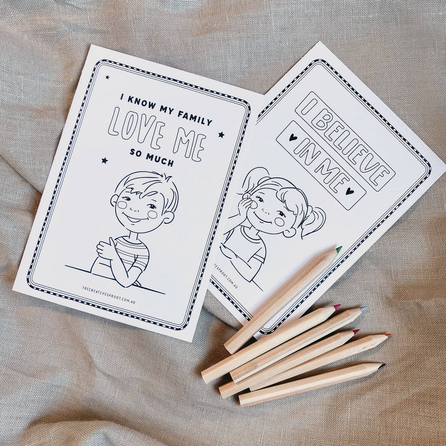 The Creative Sprout - Affirmation Colouring Pages