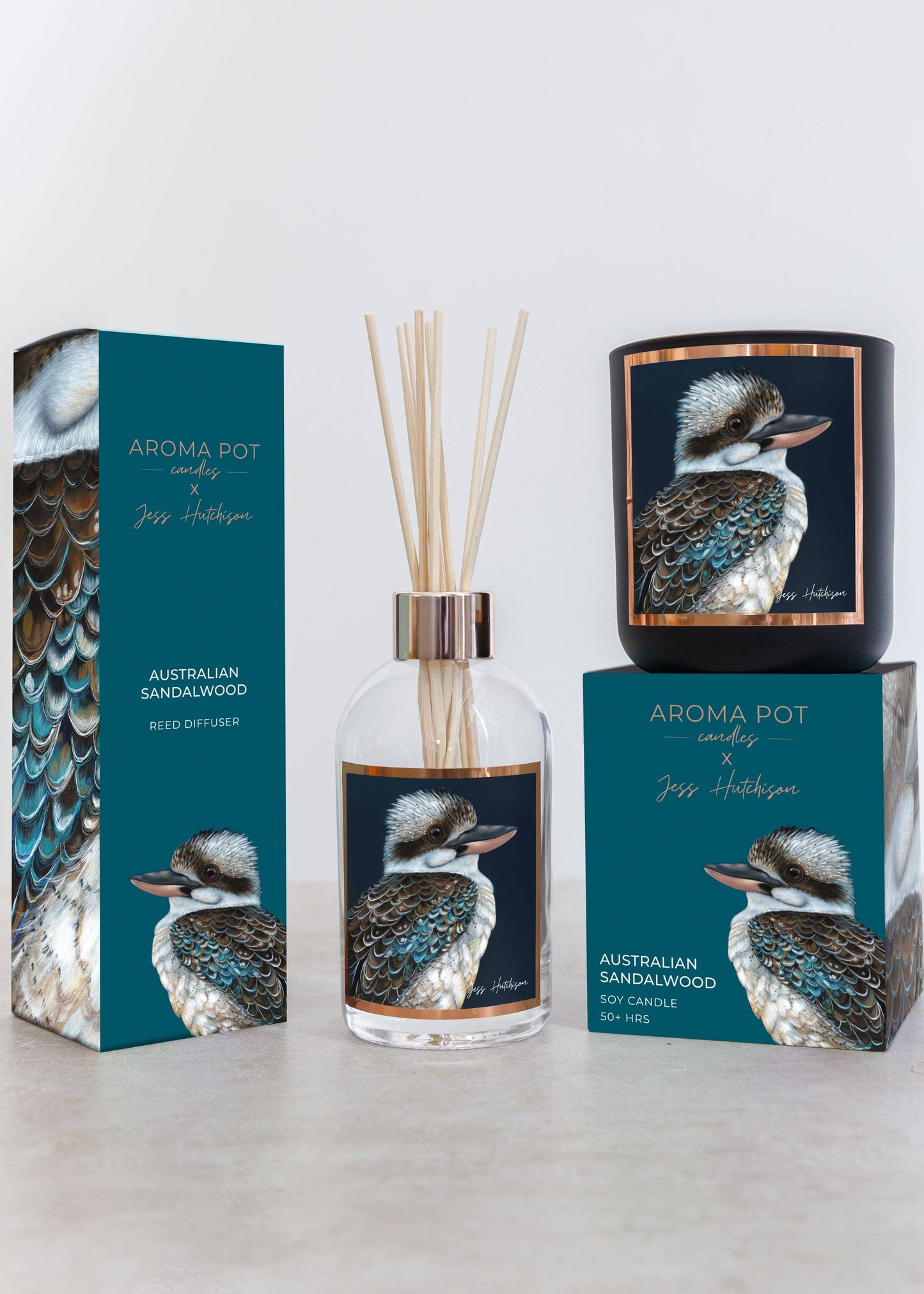 Aroma Pot - 200ml Australian artist reed diffuser -Australian Sandalwood