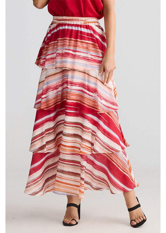 Penny Skirt - Painterly Stripe