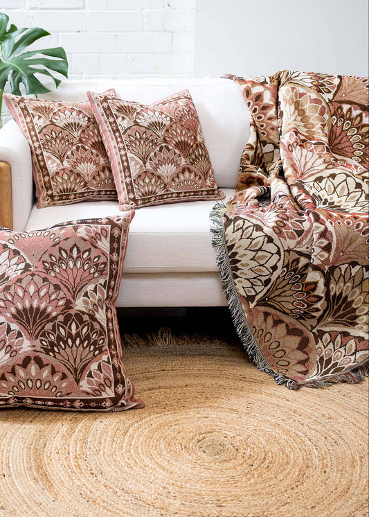 HENDEER - 'All My Loving' Woven Picnic Rug/Throw: Large 170x200cm