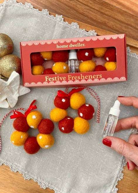 Festive Fresheners - POLKA DOTS - Reusable Scented Ornaments