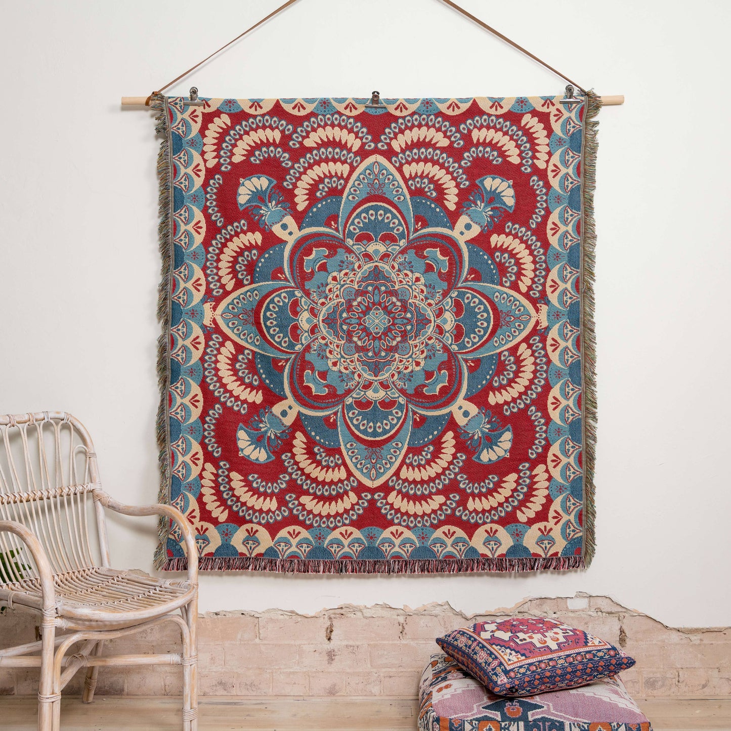 HENDEER - 'You'll Be Mine' Woven Picnic Rug/Throw: Large 170x200cm