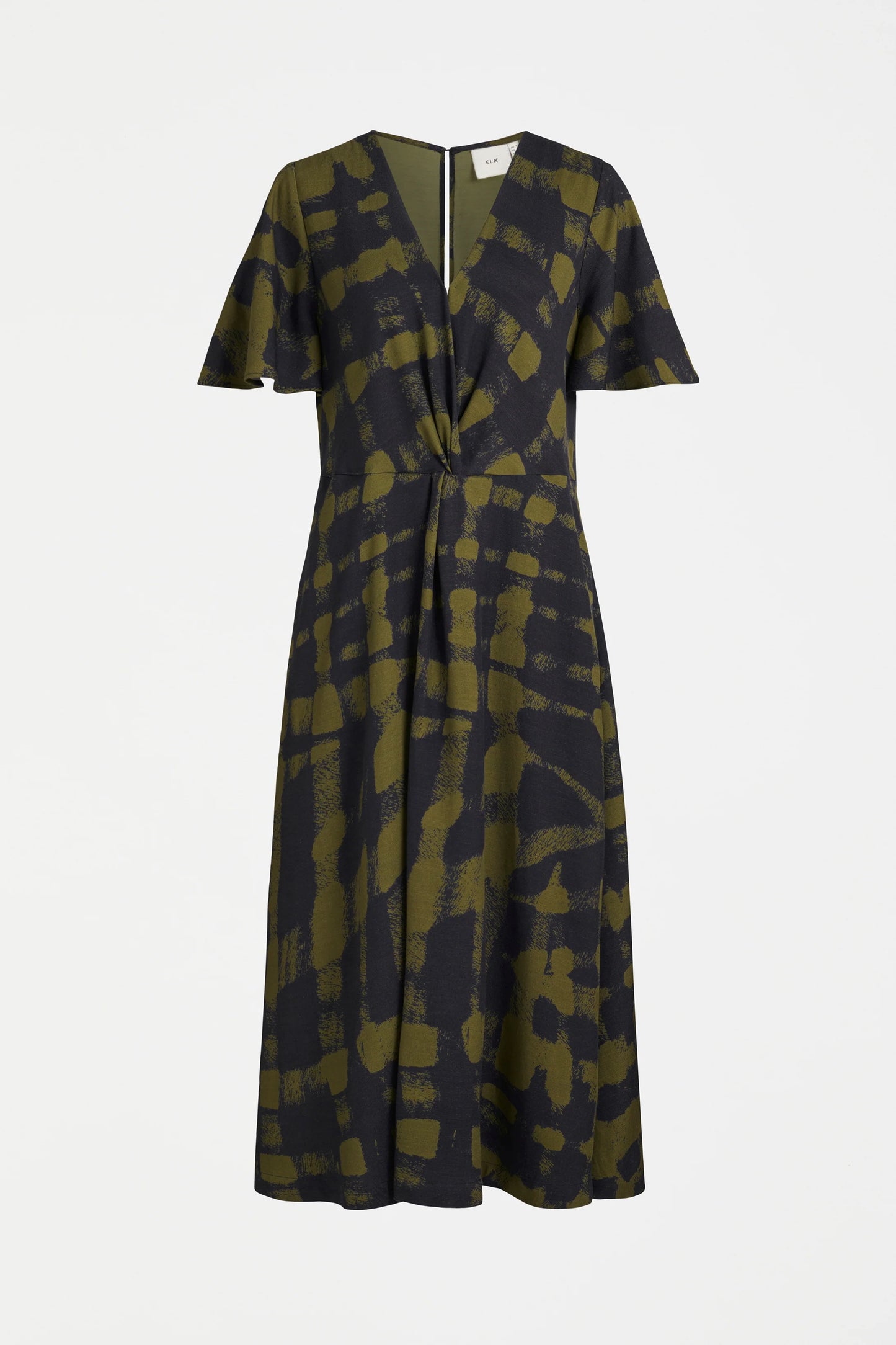 Fletta Dress - Olive Check Print