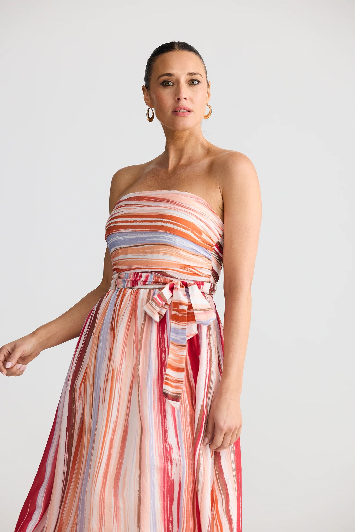 Avalon Dress - Painterly Stripe