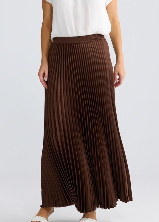 Alias Pleated Skirt - Chocolate
