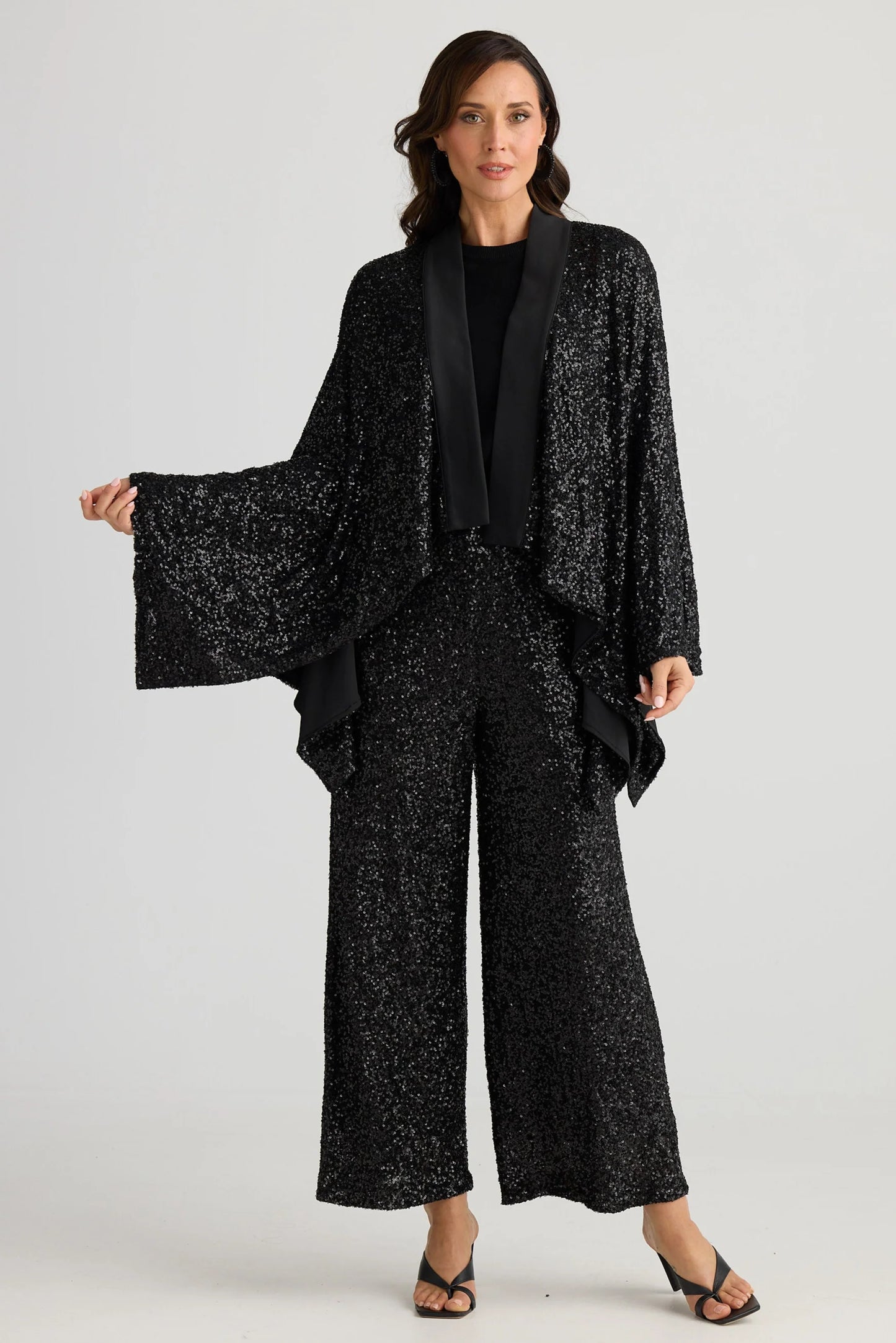 Jagger Kimono - Black Sequin