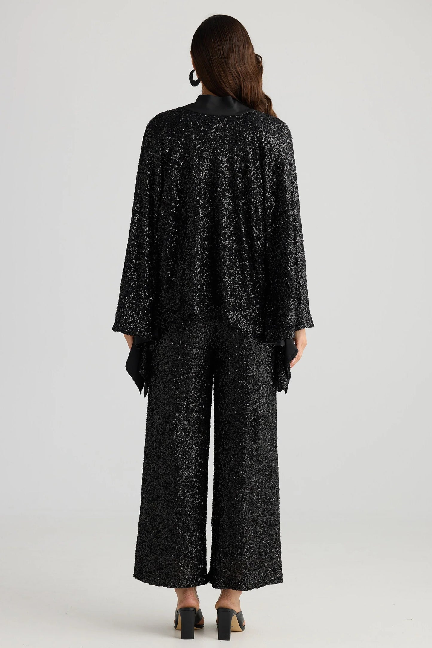 Jagger Kimono - Black Sequin