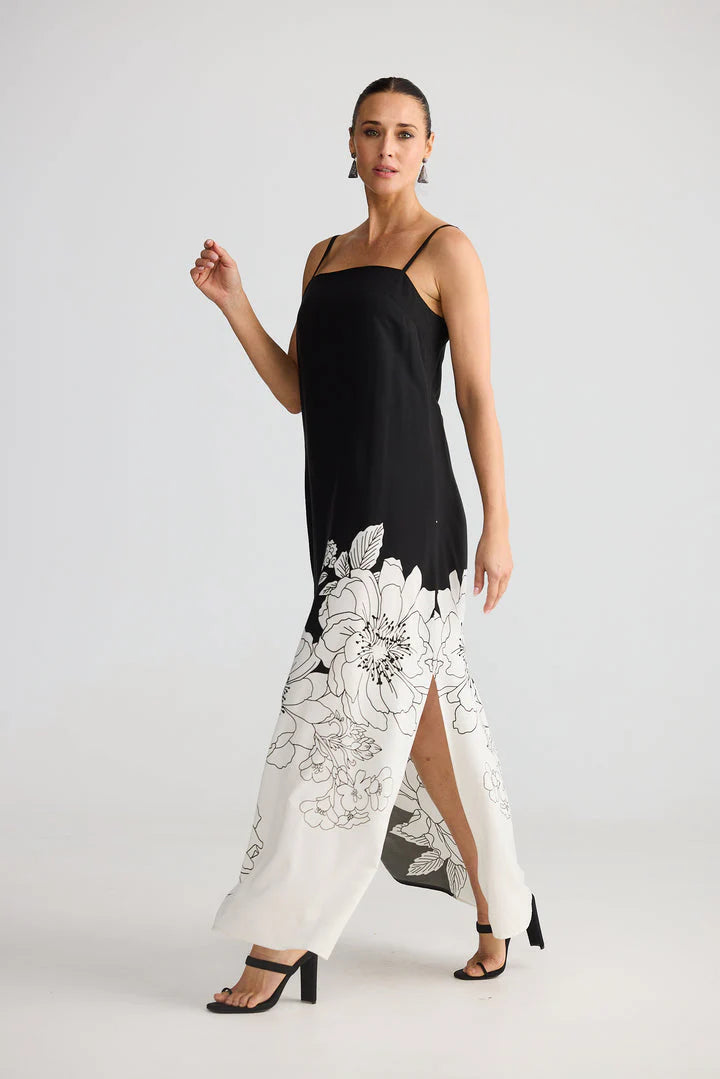 Angelique Maxi Dress - Noir Bloom
