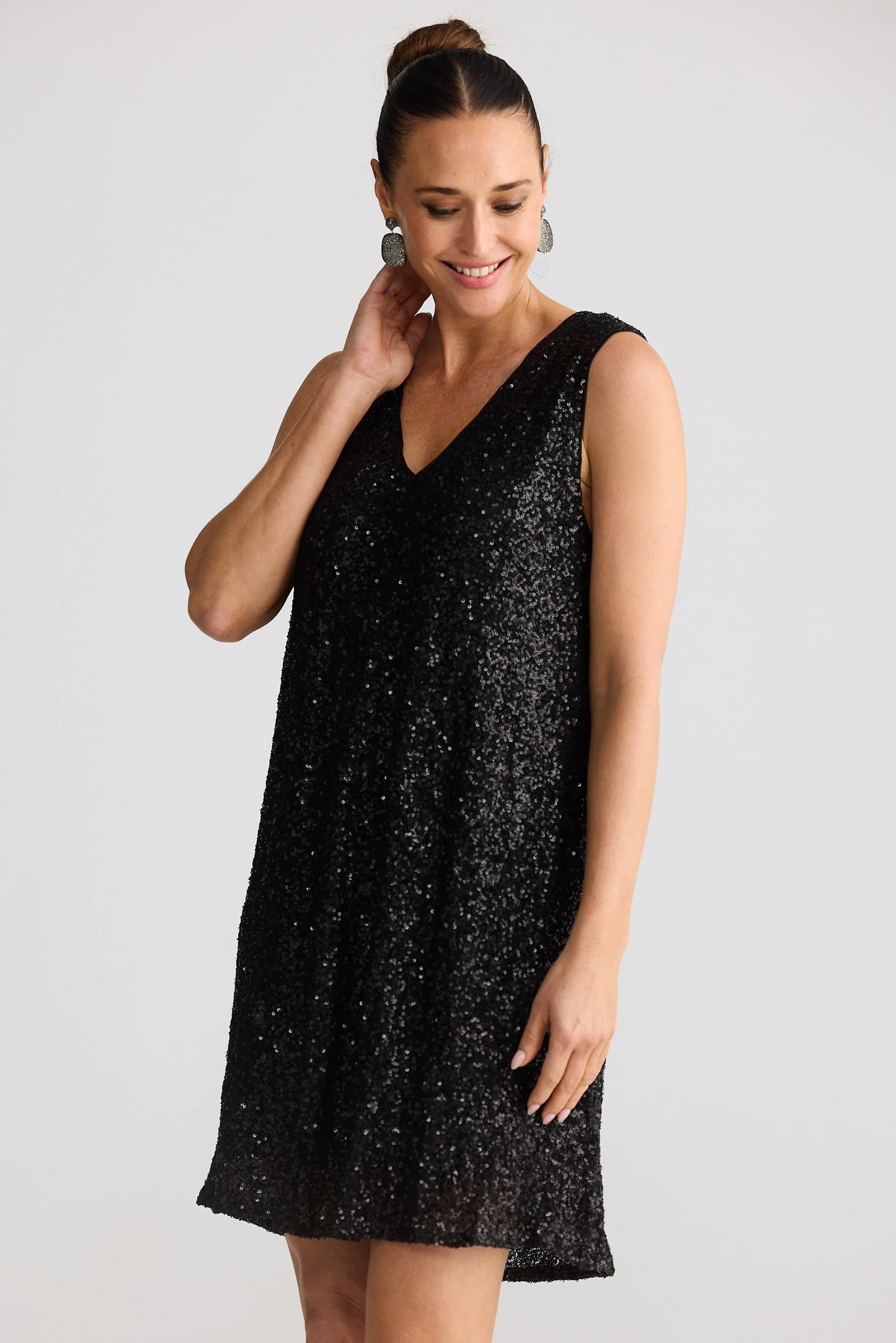 Glitz Swing Dress - Black