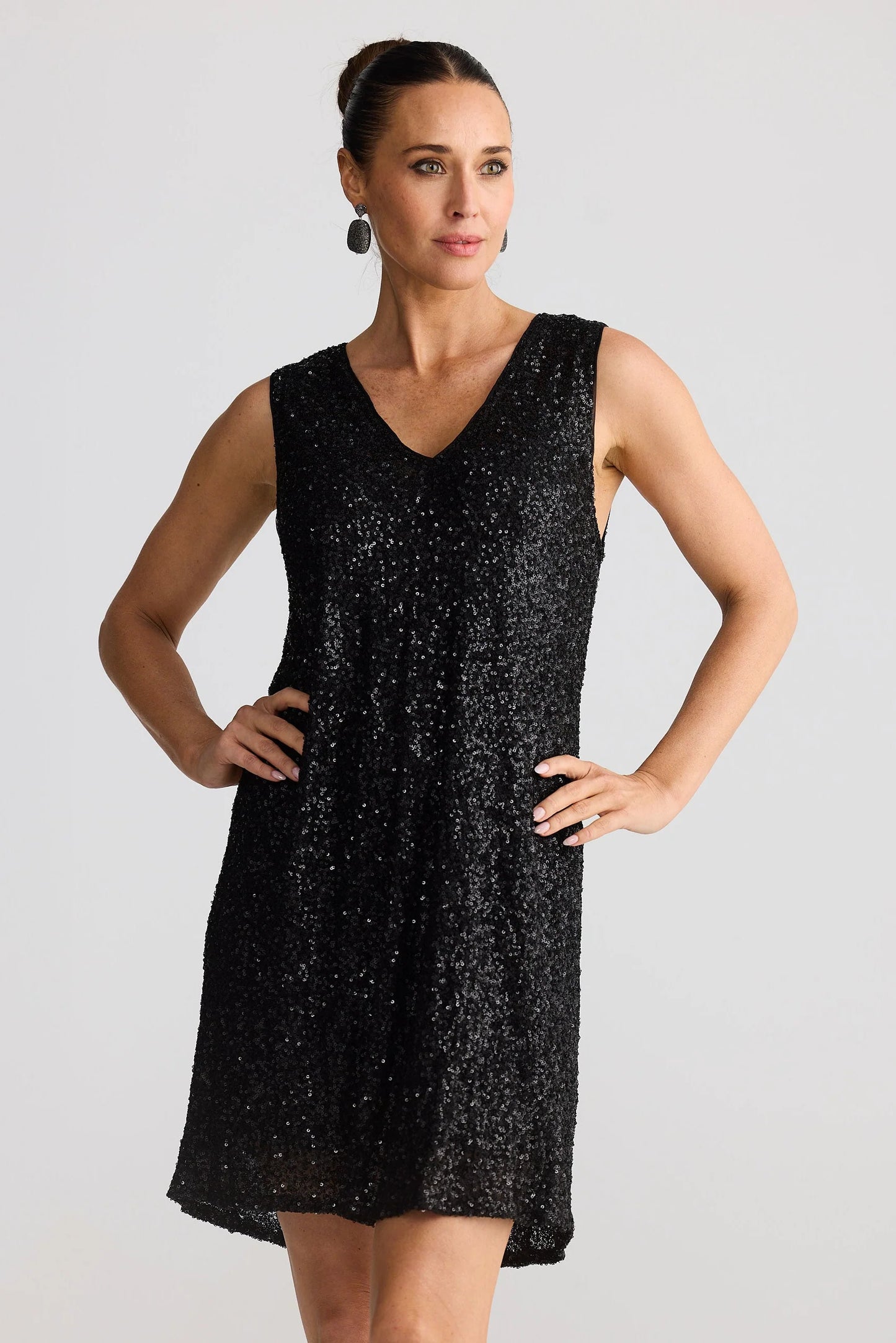 Glitz Swing Dress - Black