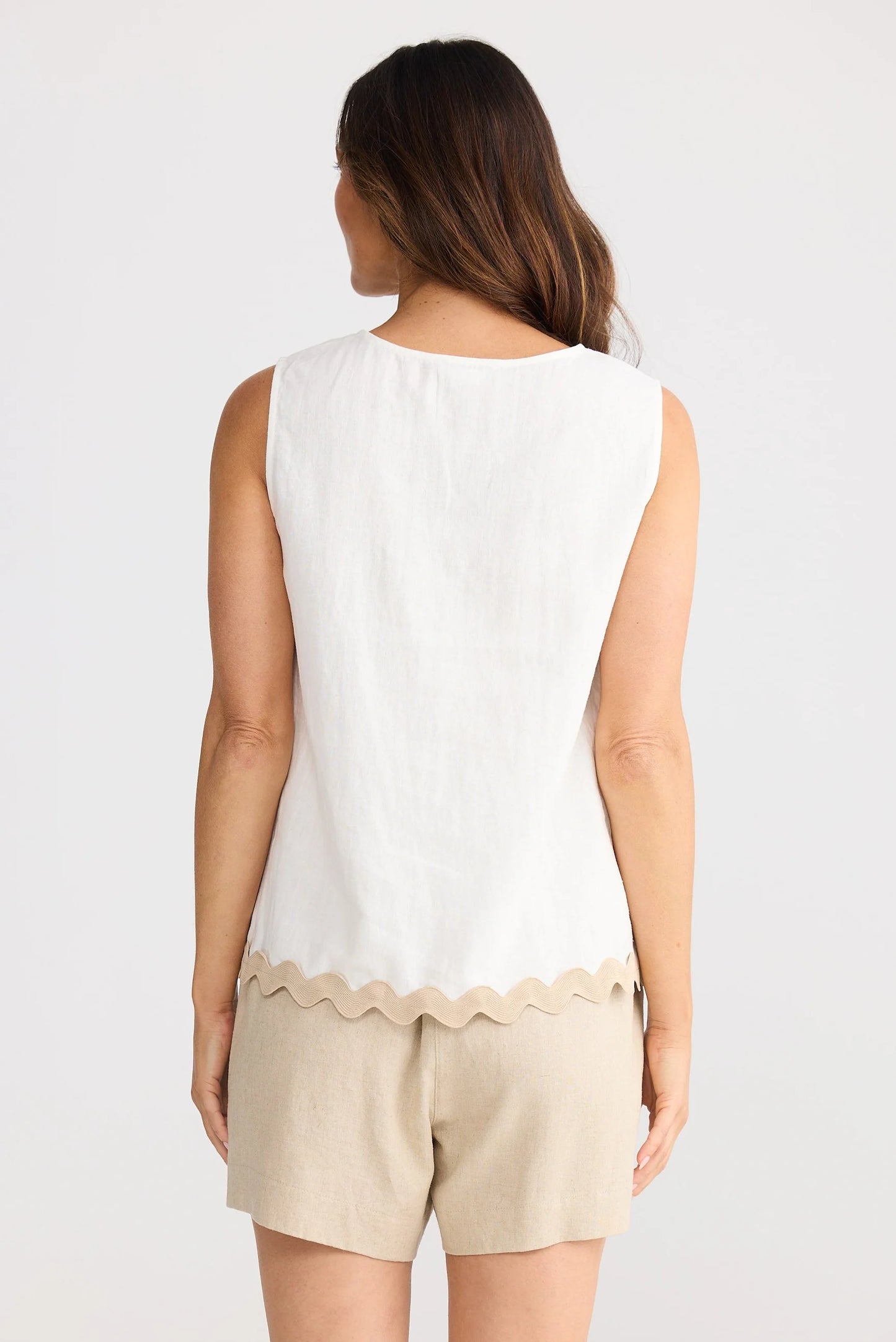 Izzy Ric Rac Top - Off White
