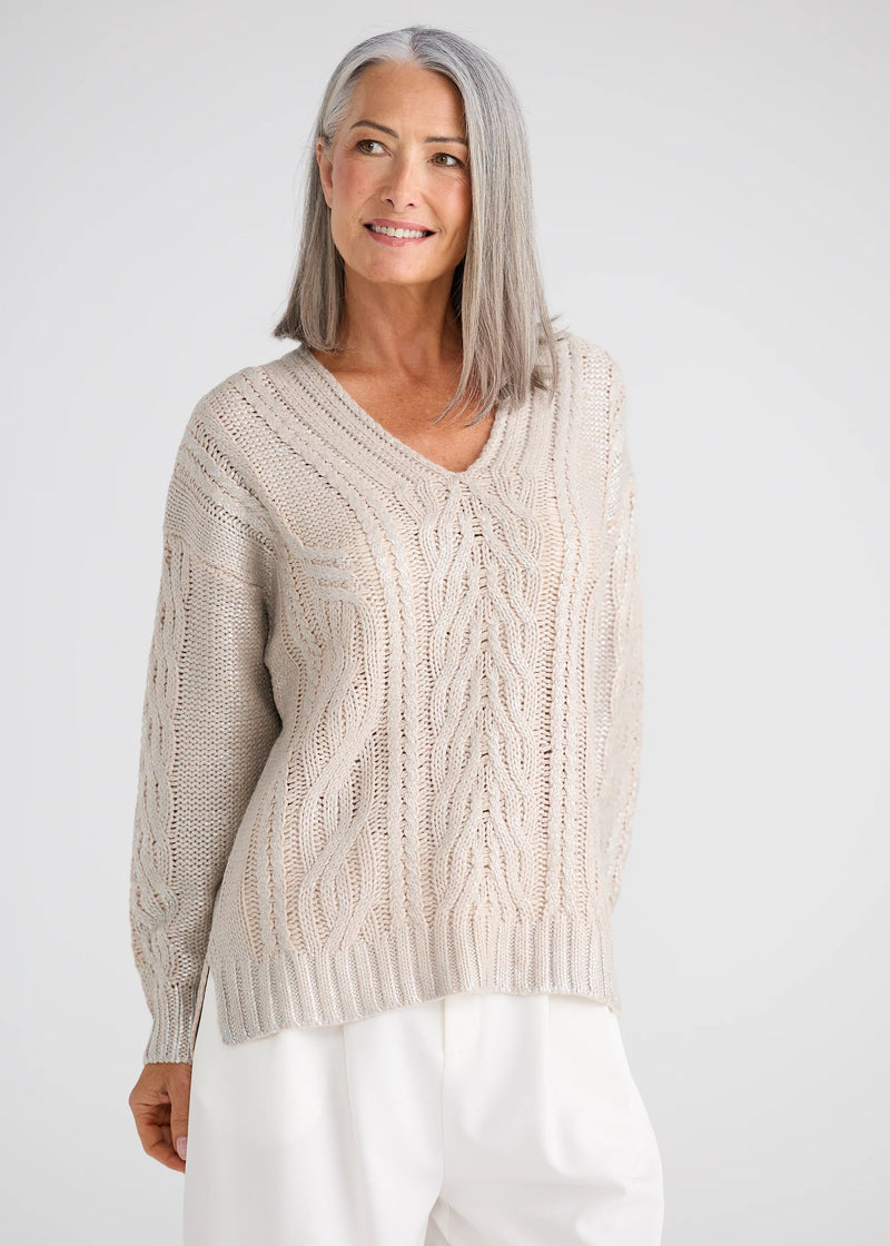 Satellite Knit - Sand Metallic