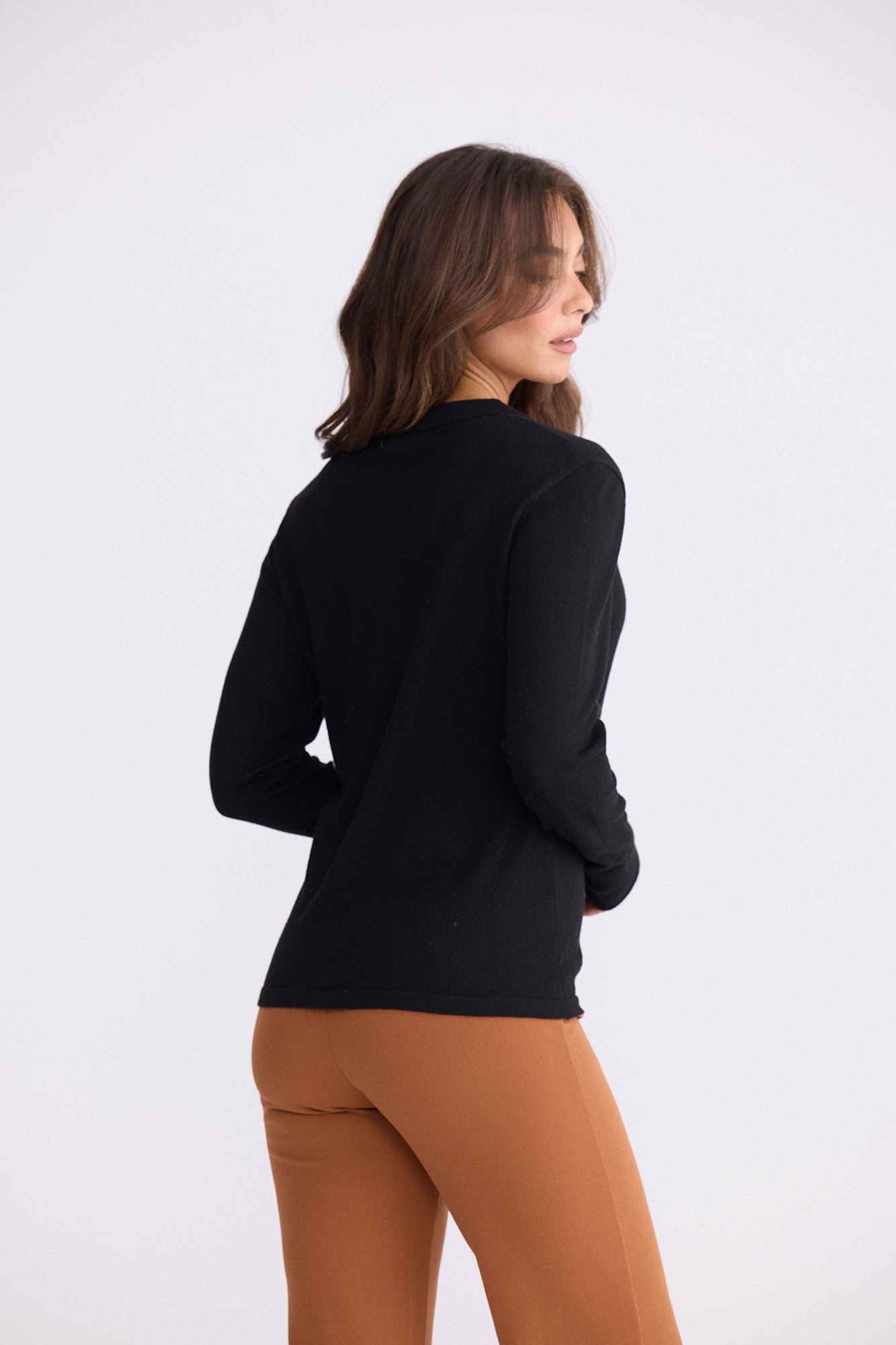 Cassian LS Knit Top - Black