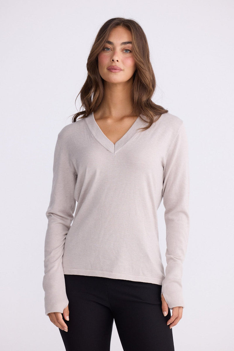 Cassian LS Knit Top - Dove