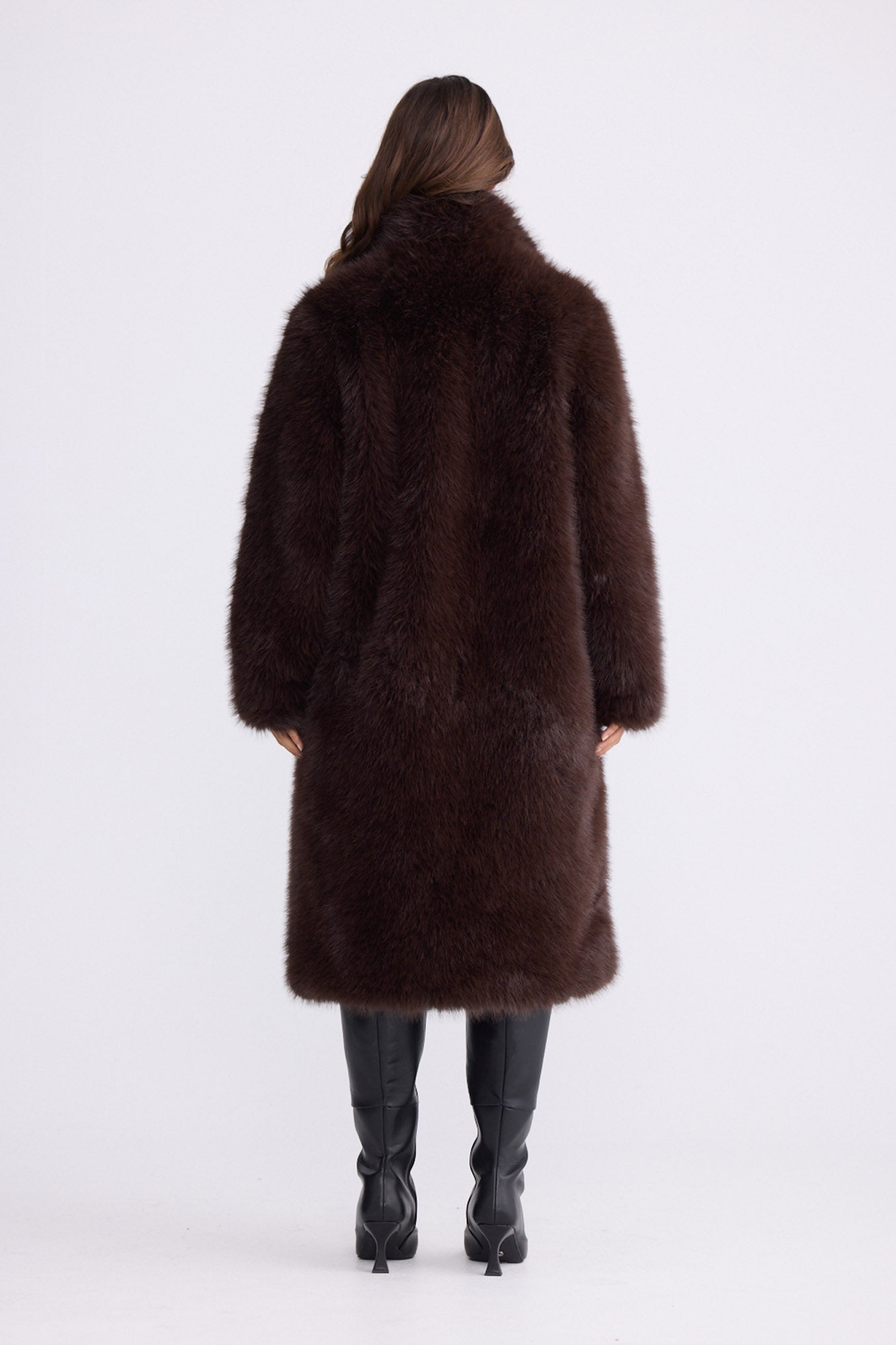 Angela Fur Coat - Chocolate - photo 4