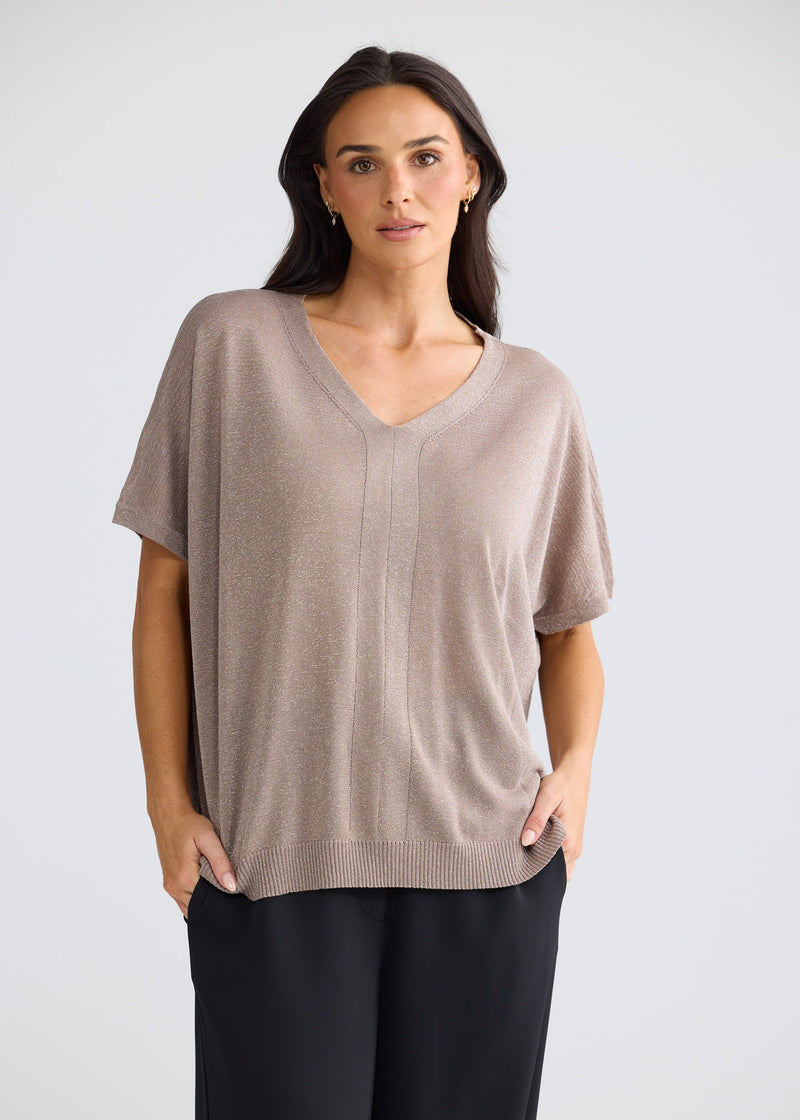 Jessamy Top - Champagne W Silver