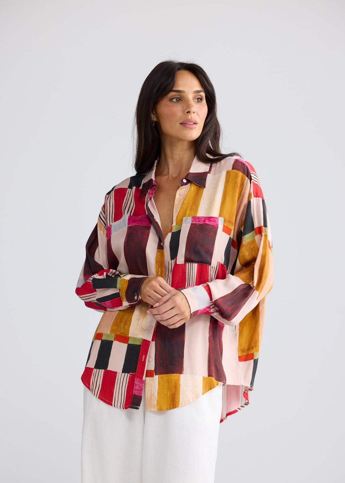 Glenda Shirt - Painterly Geo