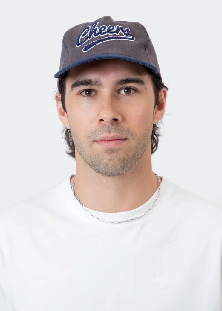 Cheers Unstructured 5 Panel Hat - Charcoal