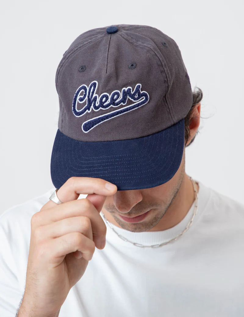 Cheers Unstructured 5 Panel Hat - Charcoal