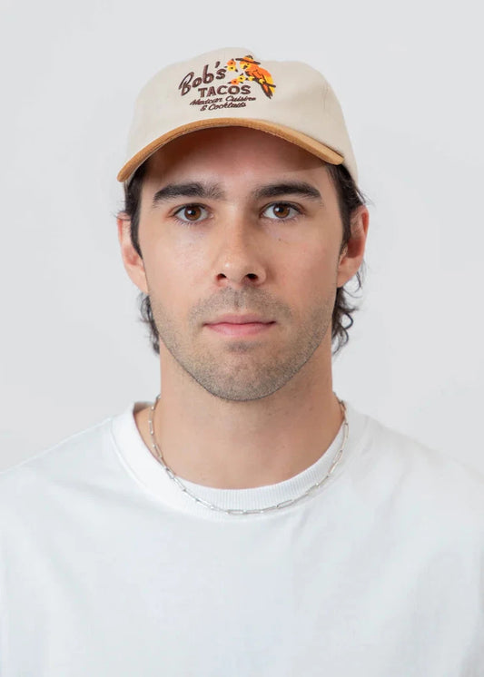 Bob's Taco 6 Panel Hat - Natural/Suede