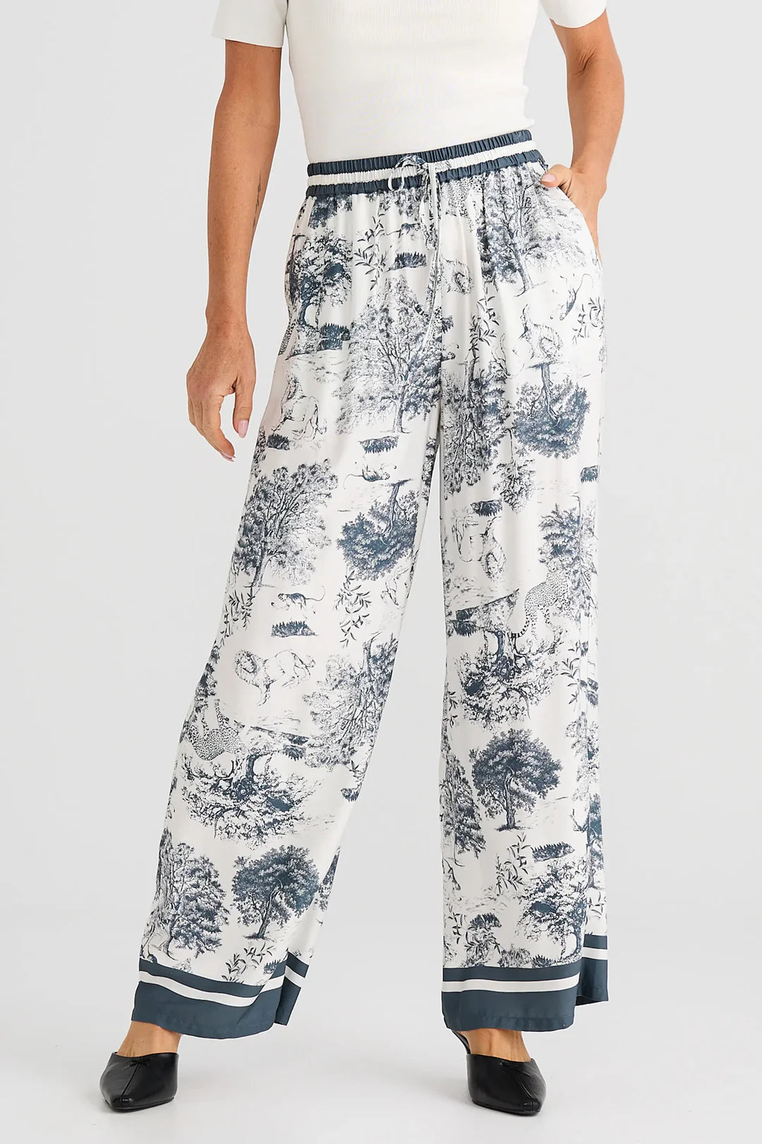 Glenda Pant - Slate Toile