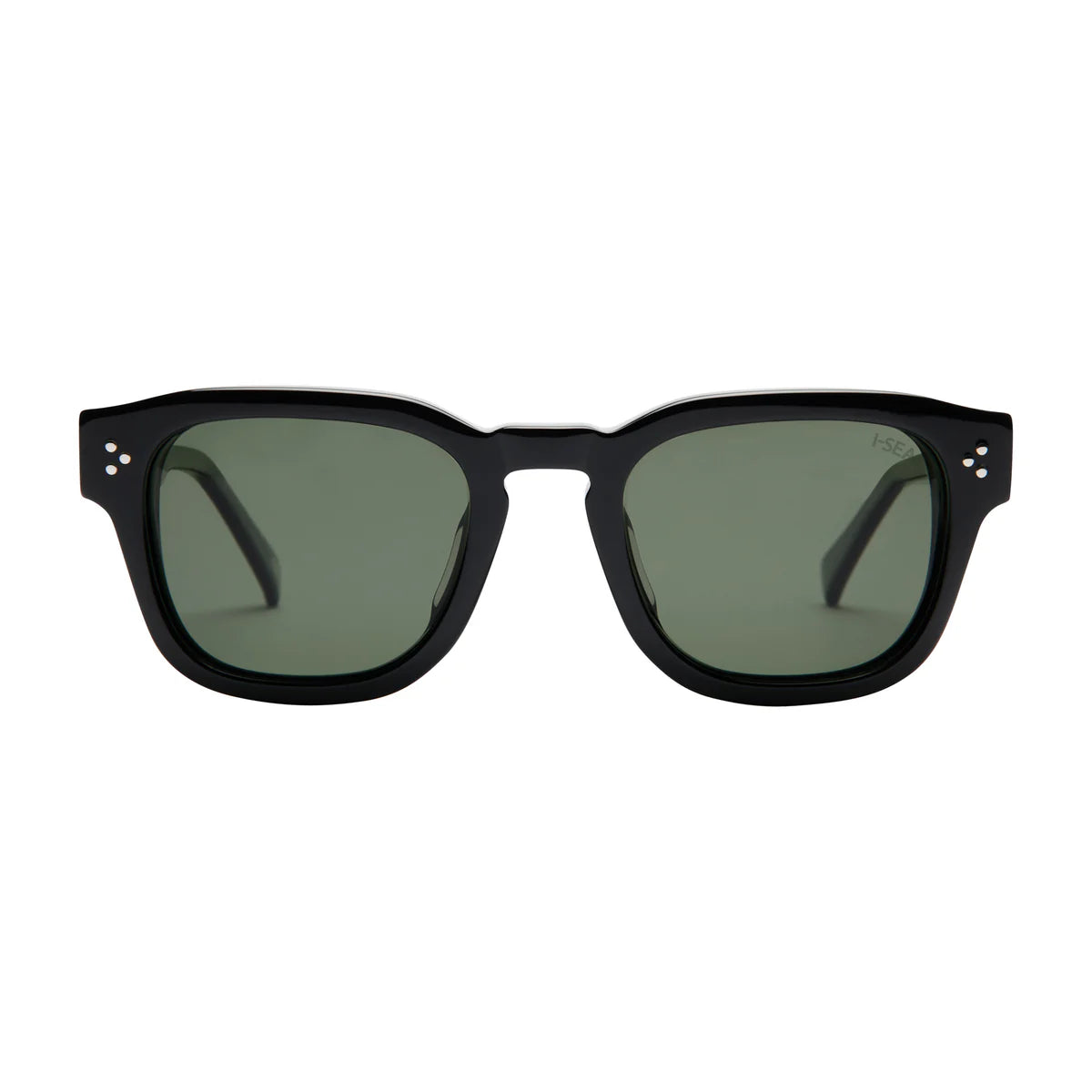 Camden Sunglasses - Black Acetate/ Green Polarised
