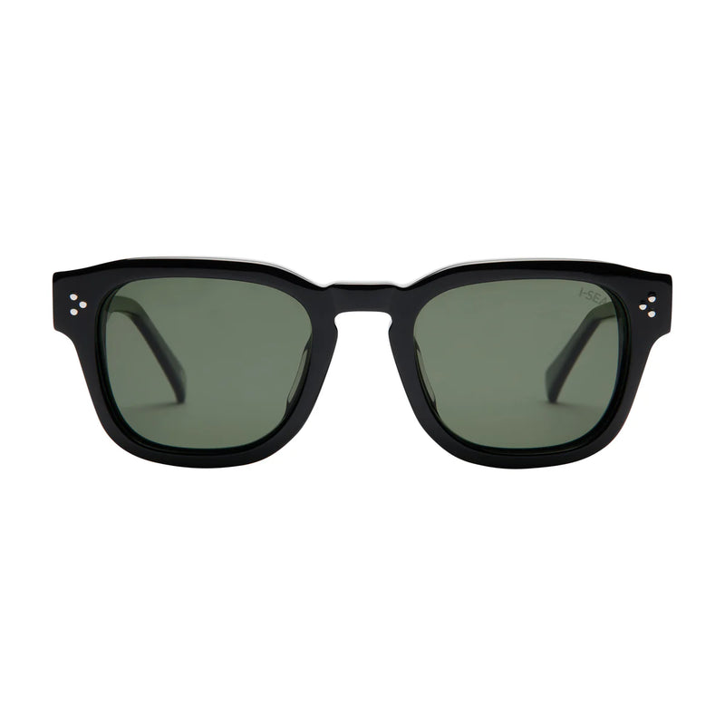 Camden Sunglasses - Black Acetate/ Green Polarised