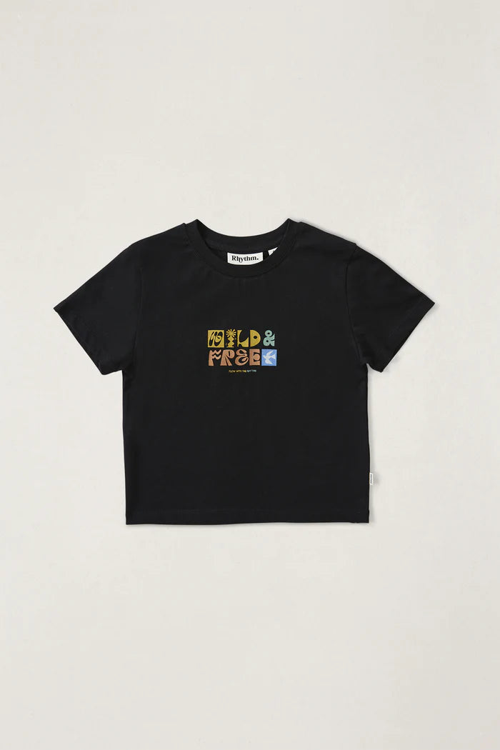 Kids Wild and Free SS T-Shirt - Vintage Black