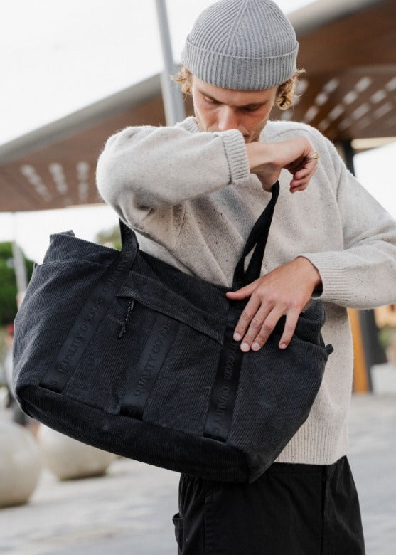 Jasper Cord Bag - Charcoal