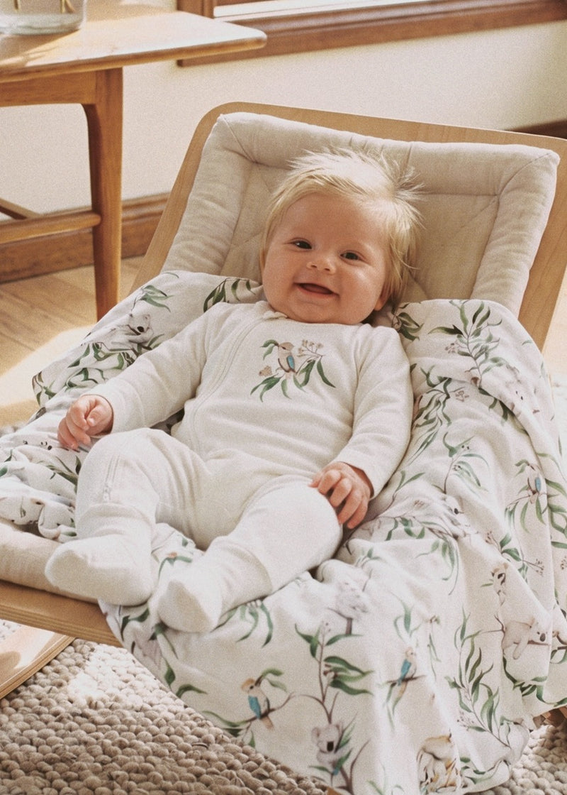 Taylor Organic LS Kookaburra Zipsuit - Cloud