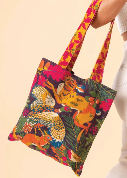 Winter Wonderland Velvet Tote - Damson Mix