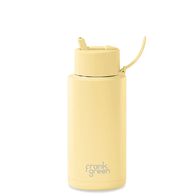 Stainless Steel Ceramic Reusable Bottle Buttermilk with Flip Straw Lid