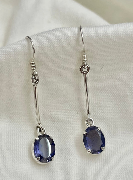 Faceted Jolite Earrings