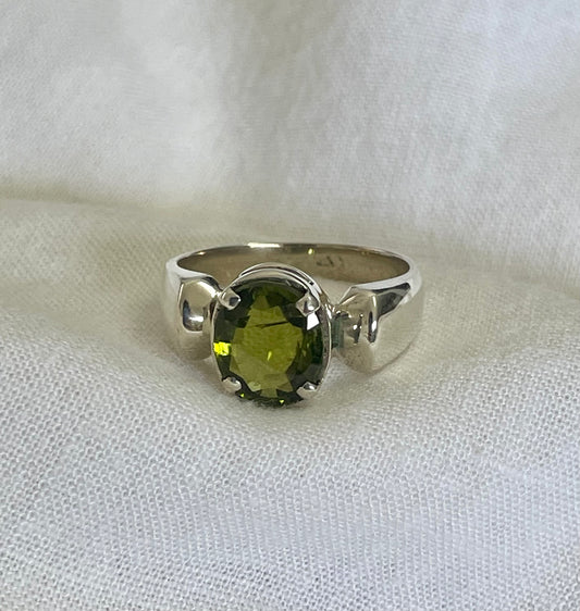 Peridot Facet Ring