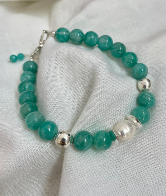 Pearl Amazonite Bracelet