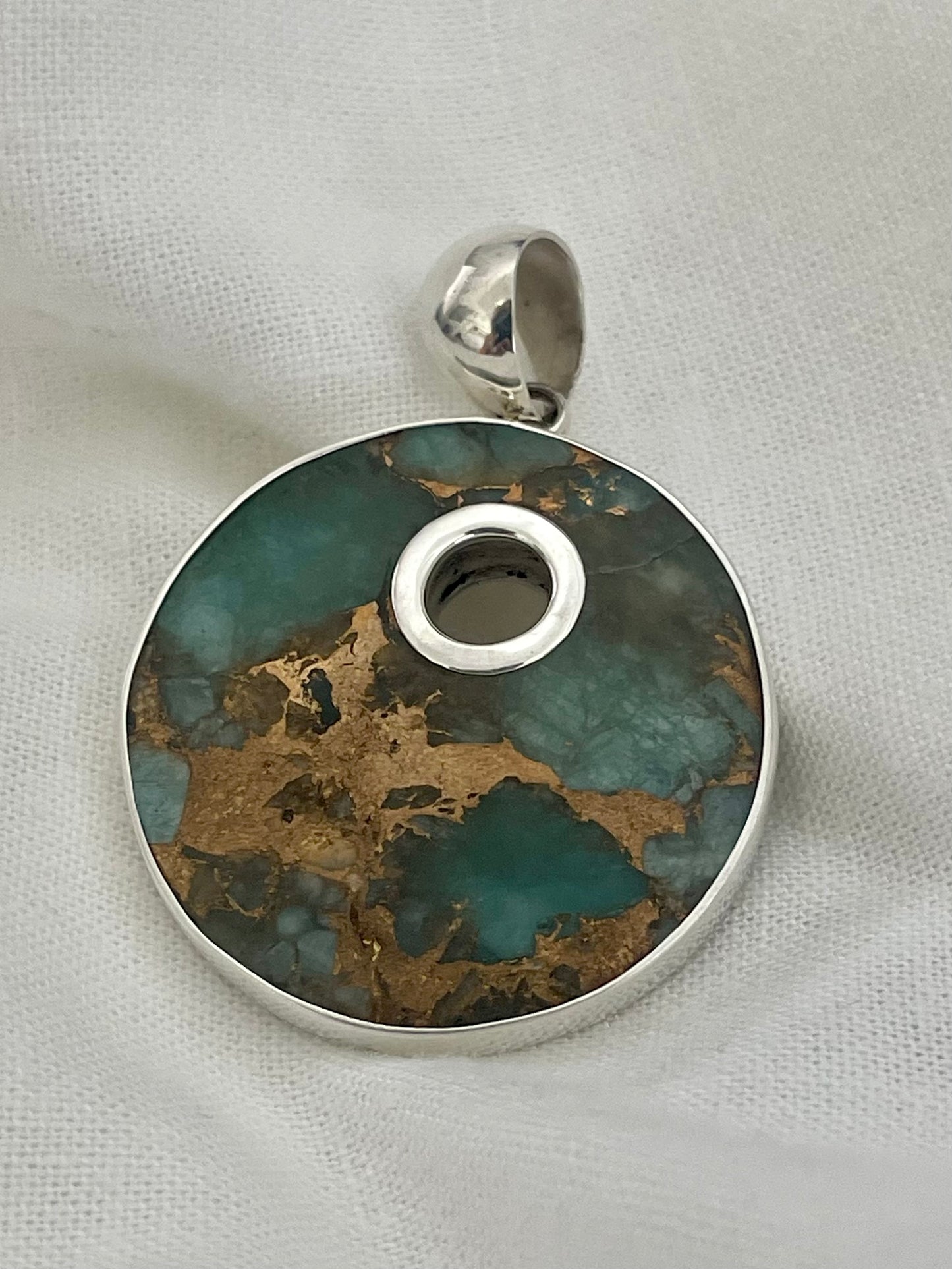 Hola Bella Amazonite Bronze Pendant