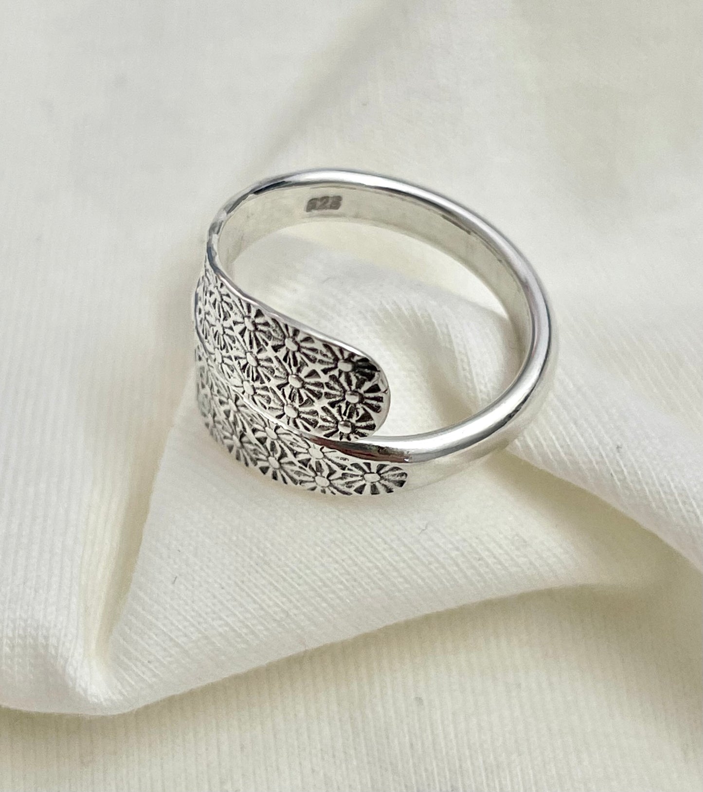 Stamped Silver Ring