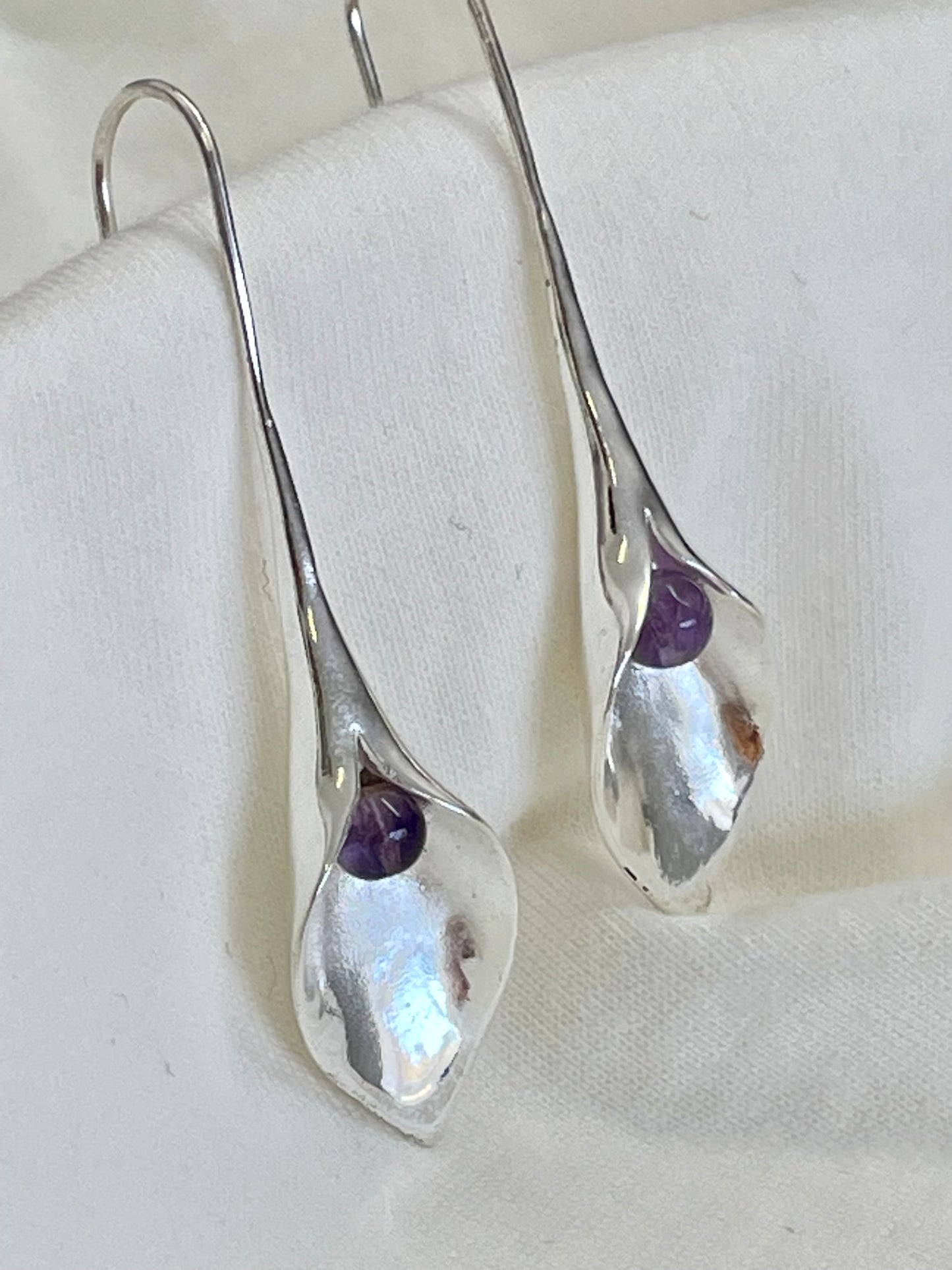 Amethyst Petal Earrings