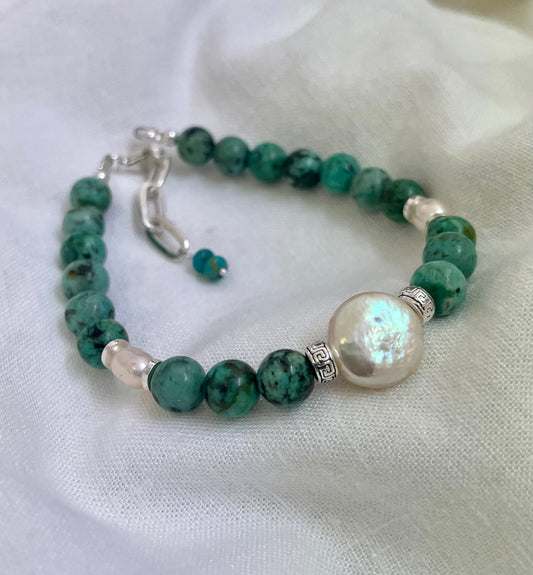 Turquoise Pearl Bracelet