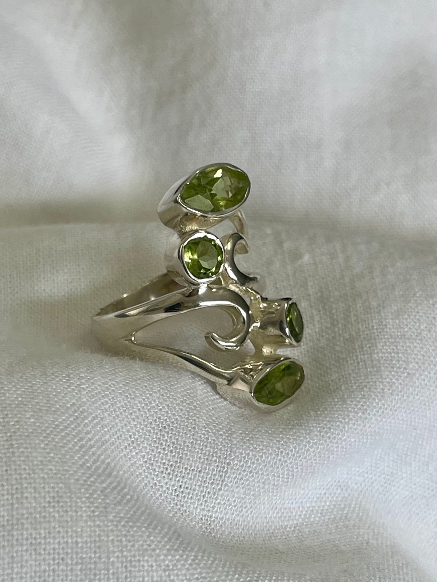 Peridot Cluster Ring