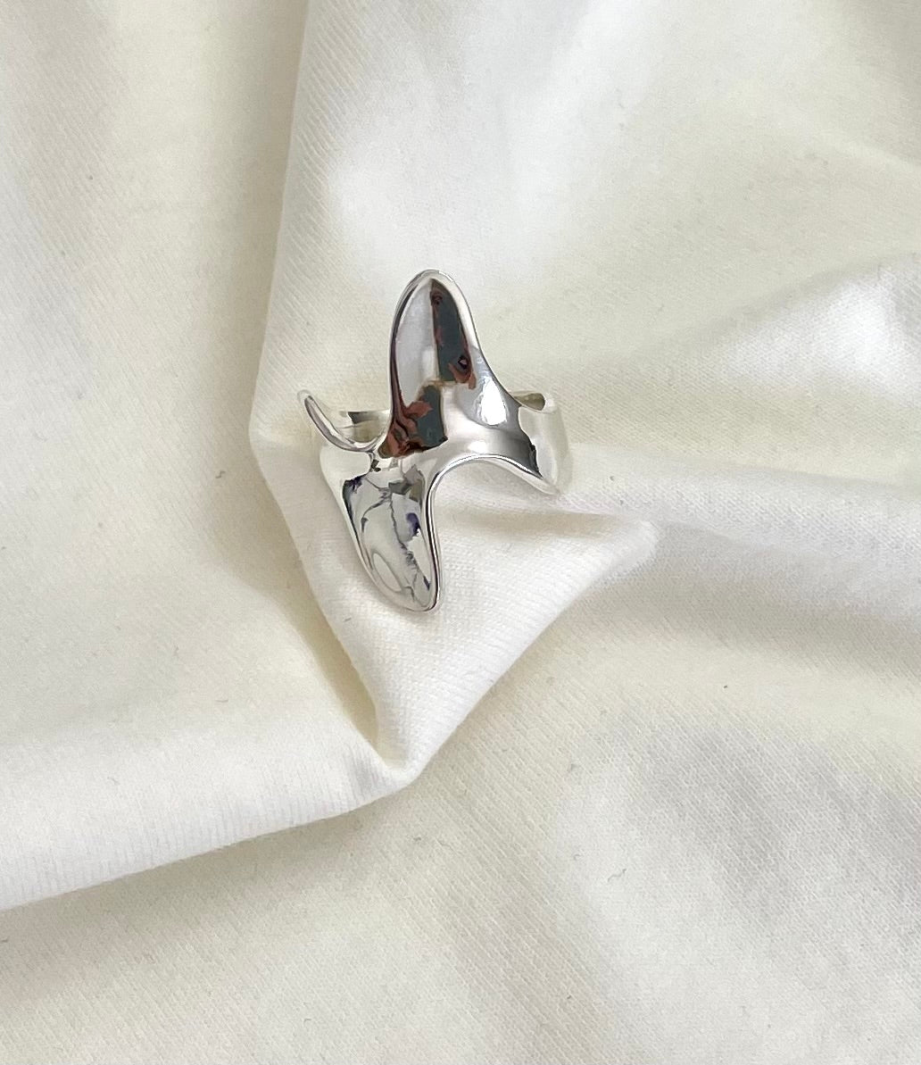 Silver Free Form Ring
