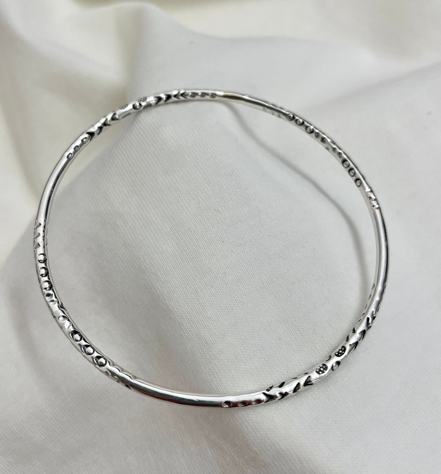 Silver Moon Bangle