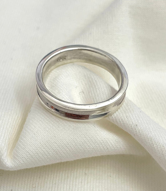 Silver Groove Ring